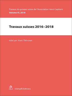 cover image of Travaux suisses 2016-2018